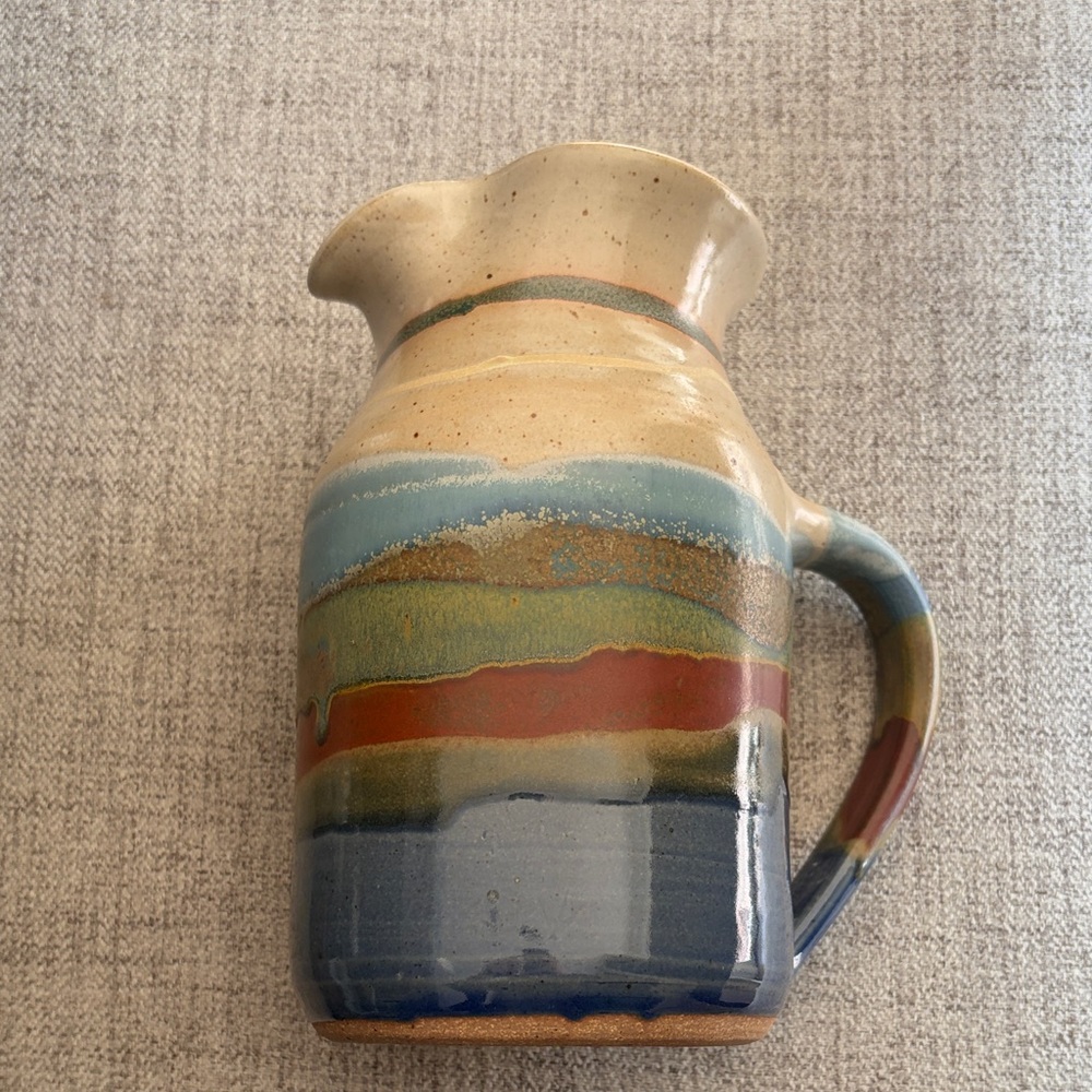 Handcrafted Multicolor Ceramic Pitcher